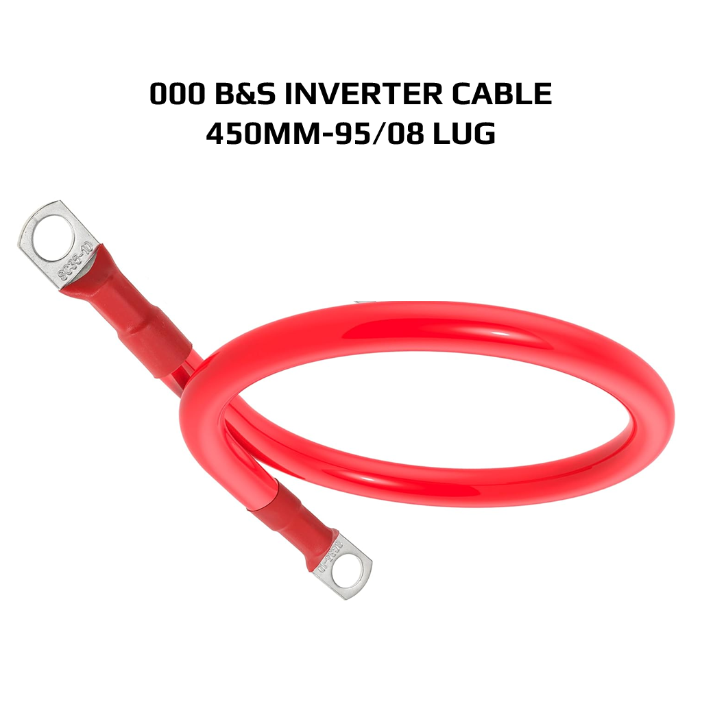 Inverter Cable Red 000 B&S 450MM - 95/08 Lug