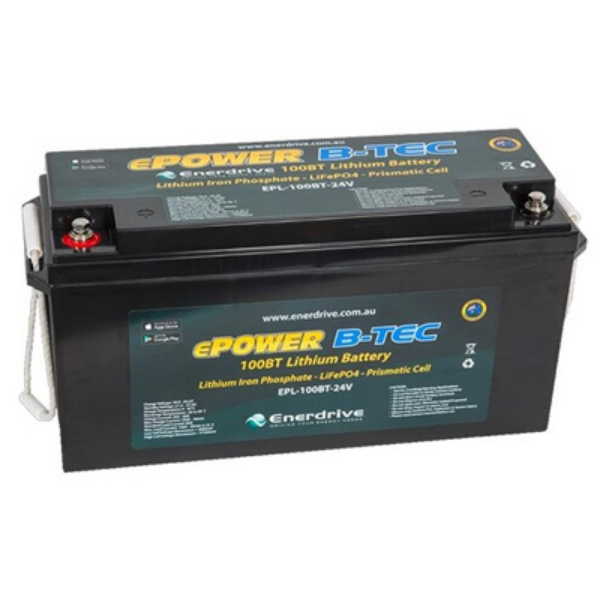 Enerdrive Lithium B-Tec Battery 24 Volt LiFe-PO4 100AH with Built In Blue Tooth - EPL-100BT-24V