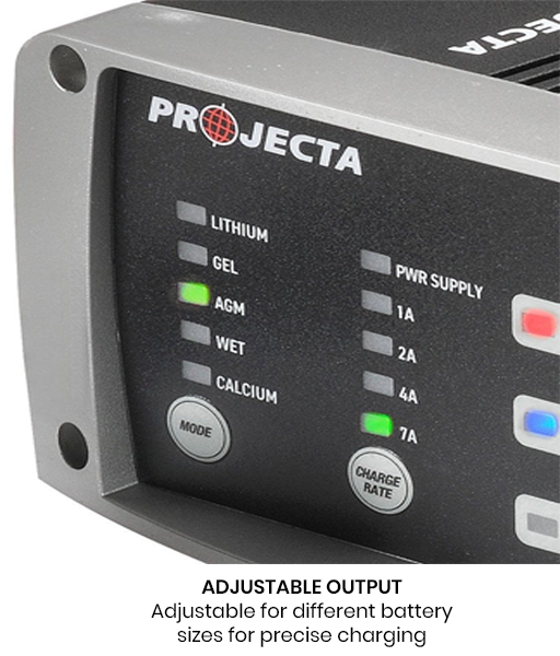 Projecta IC15 12Volt 15A Stage Battery Charger Multi Chemistry Lithium Compatible