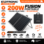 Exotronic Fusion 200W Portable Folding Solar Panel No Controller