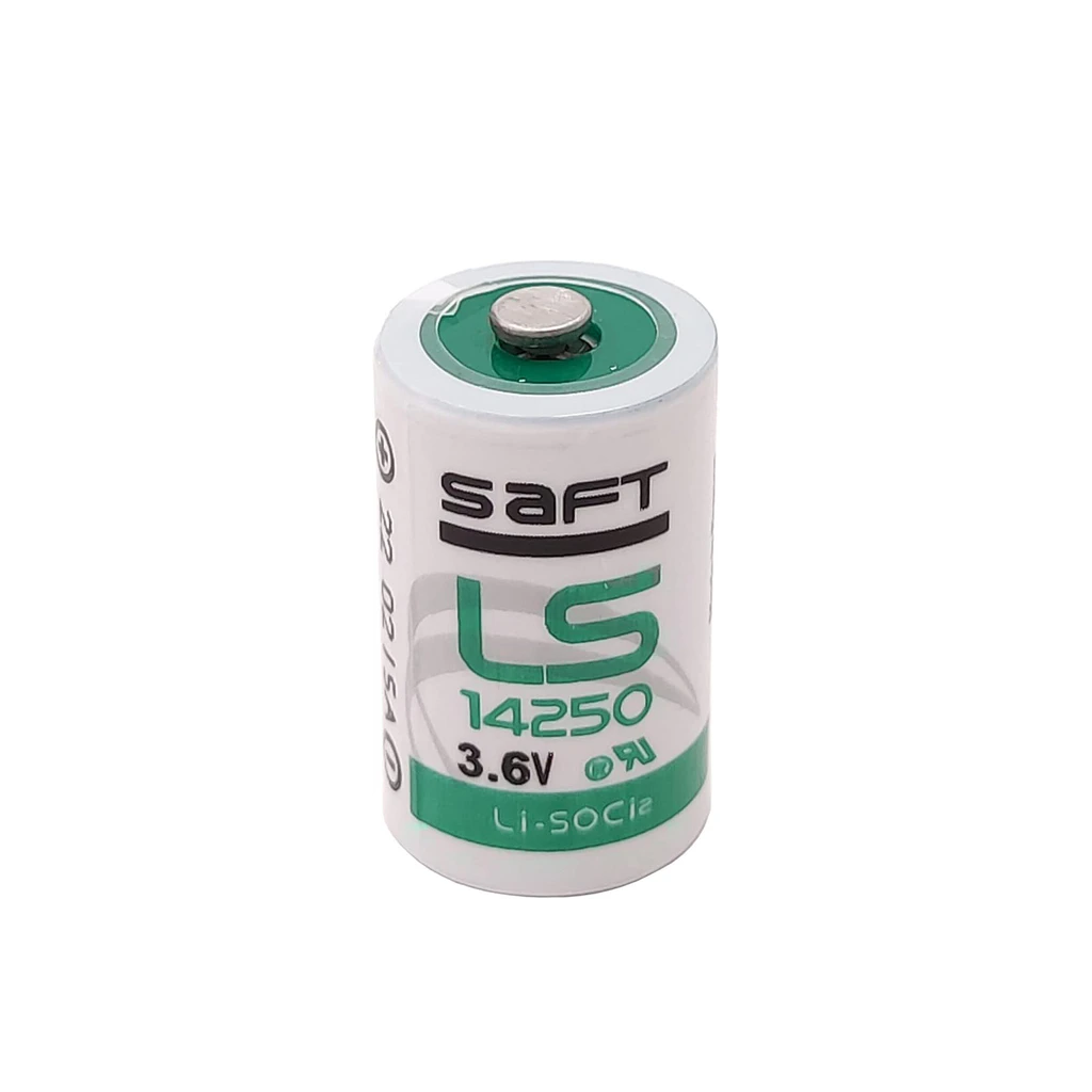 Saft LS14250 1/2AA 3.6V Lithium Thionyl Chloride Battery - Bobbin Type (Non-Rechargeable)