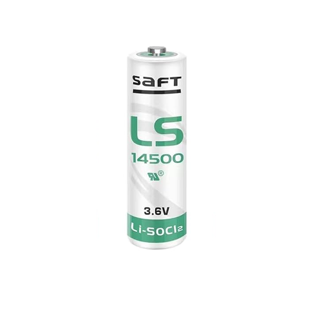 Saft LS14500 AA Lithium 3.6V Thionyl Chloride Battery - Bobbin Type Non Rechargable
