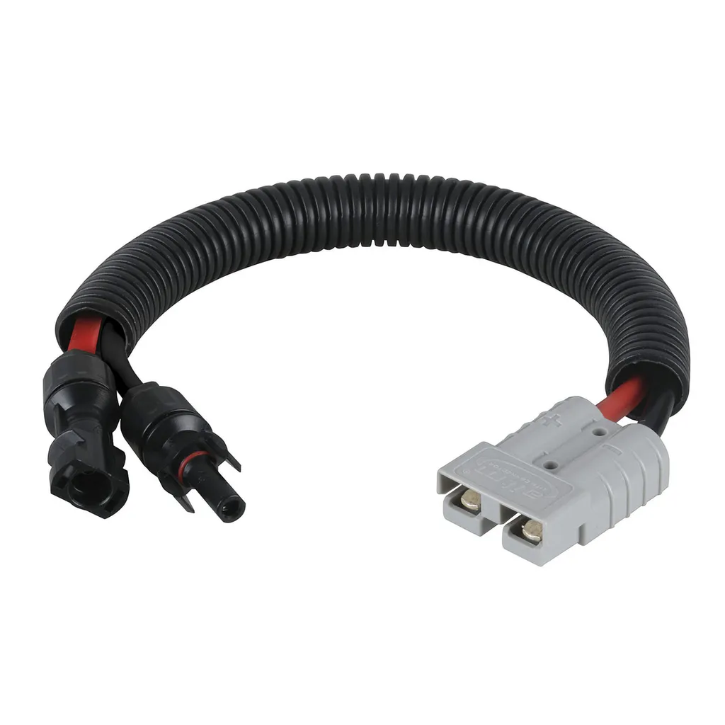 MC4 connector converter cable with 50A Anderson connector.