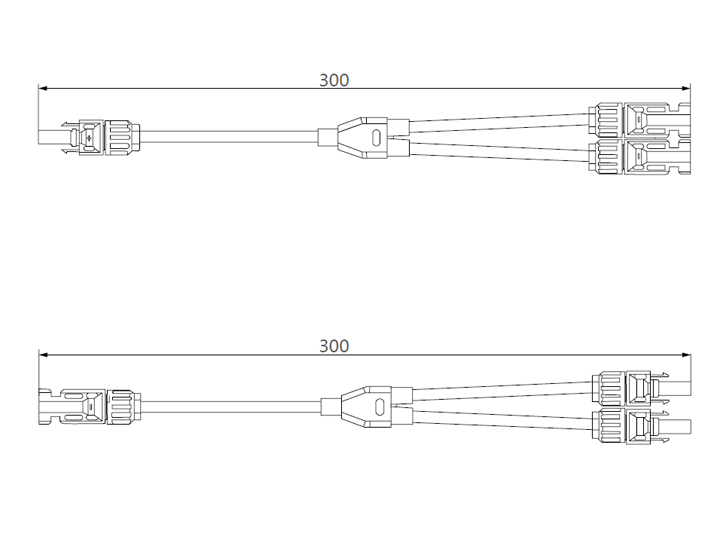 MC4 'Y' 2 to 1 Branch Joiner Solar Connector Pair