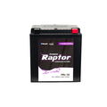A Predator Raptor PRL-18 lithium lifePO4 battery, 12V, 540CA, 1.8Ah, 230W, shown on a plain white background.