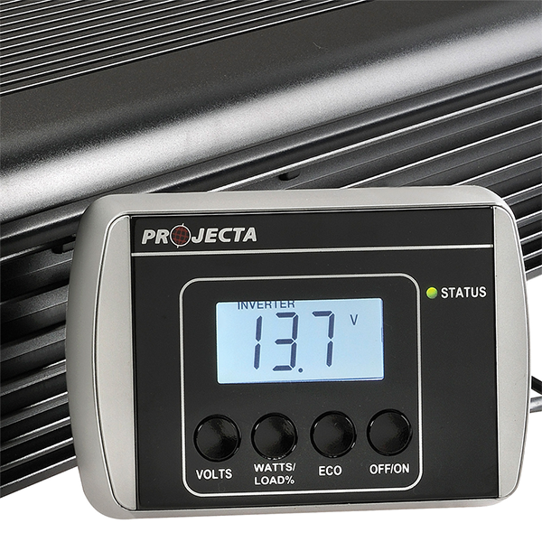 Projecta 3000 Watt Intelli Wave power inverter  displaying voltage reading