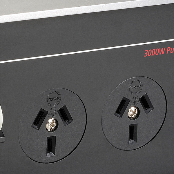 Projecta 3000 Watt Intelli Wave power inverter outlets.