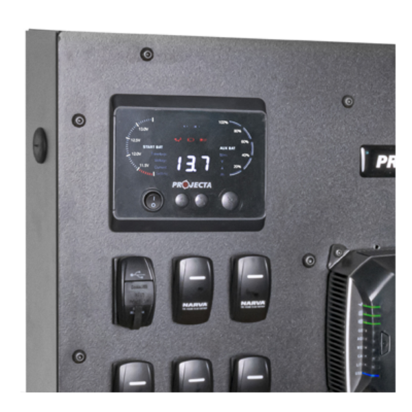 Projecta ICBDC 12V Power Management Board - LCD display and control buttons