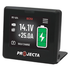 Projecta IDC50XIQ 50A DC-DC Charger 
battery monitor displaying voltage and current