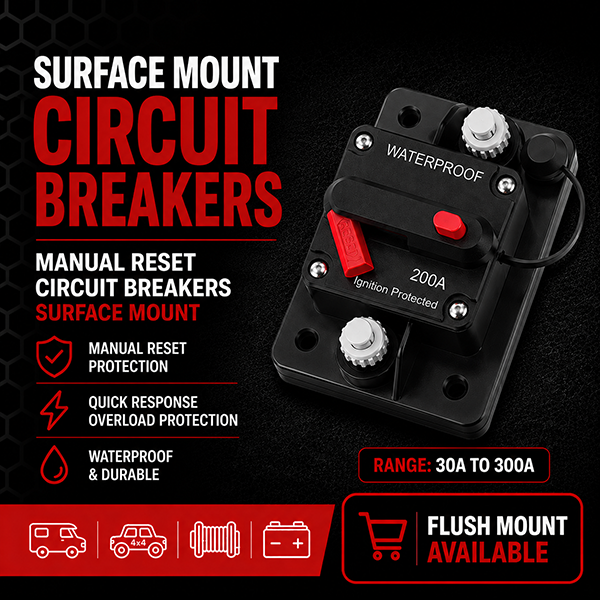 Manual Reset Circuit Breakers Surface Mount