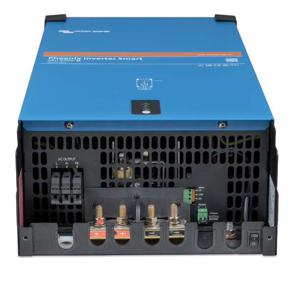Victron Energy Smart Phoenix Inverter 48V 5000VA 230V rear terminals and cable connections