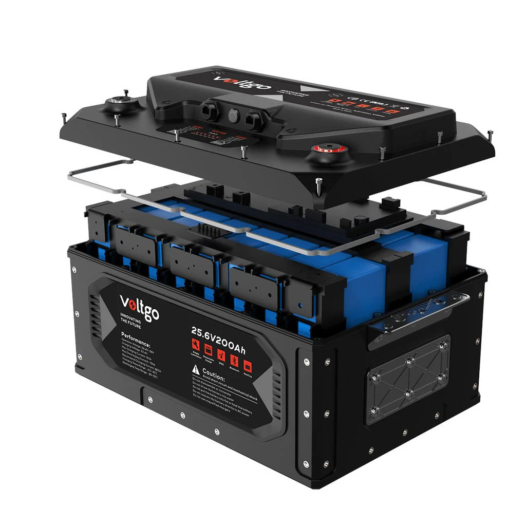 VoltGo VLRV5120 25.6V 200Ah IP65 LiFePO4 Battery with Bluetooth IP65