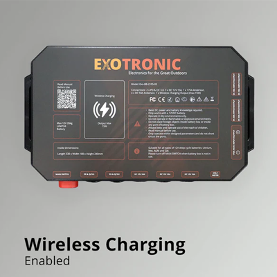 Exotronic Qi-Enabled Heavy Duty Battery Box - Exo-BB-2105-02