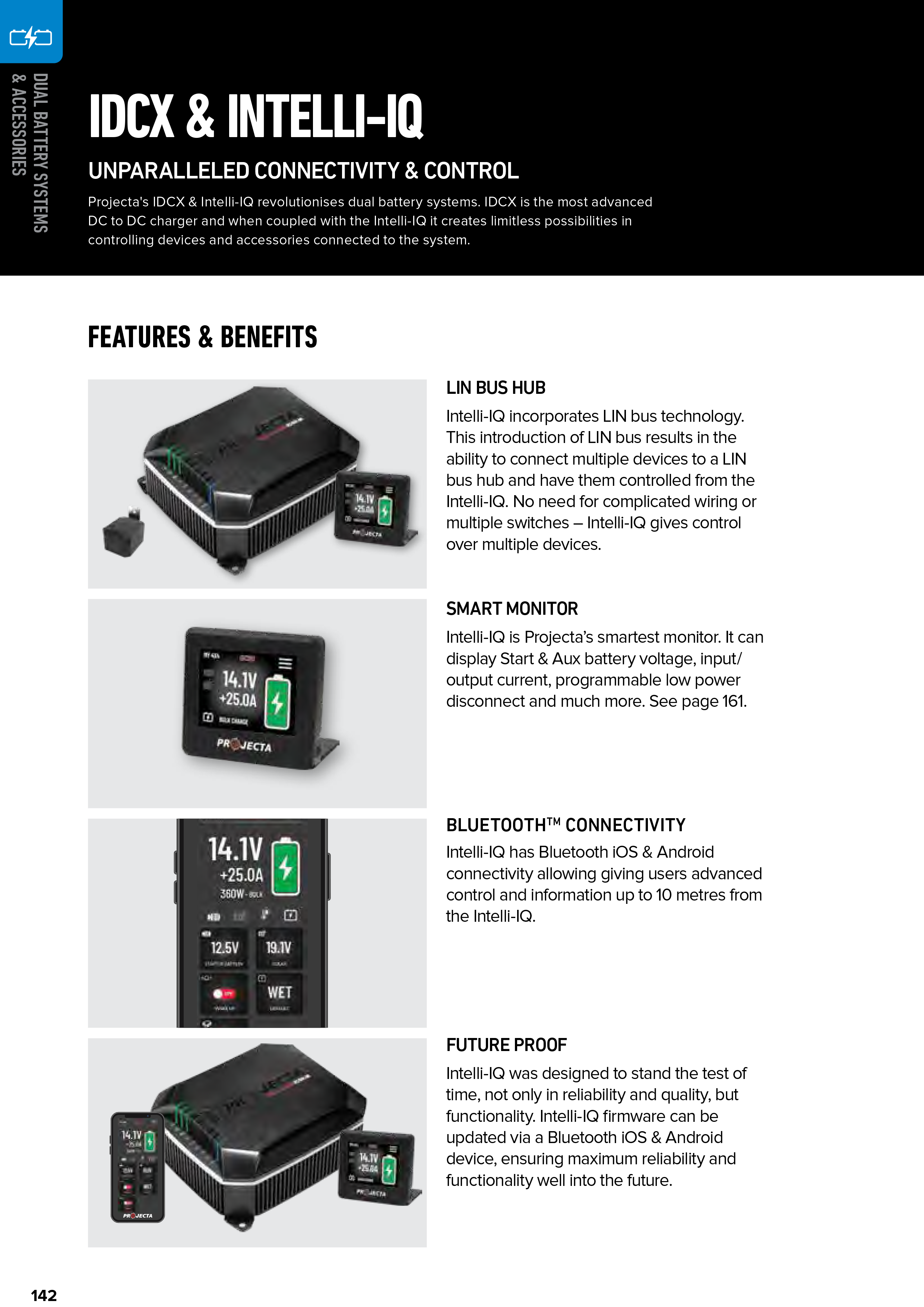 Projecta 12/24V 25A DC-DC Battery Charger with MPPT Solar and IQ Screen -  IDC25XIQ